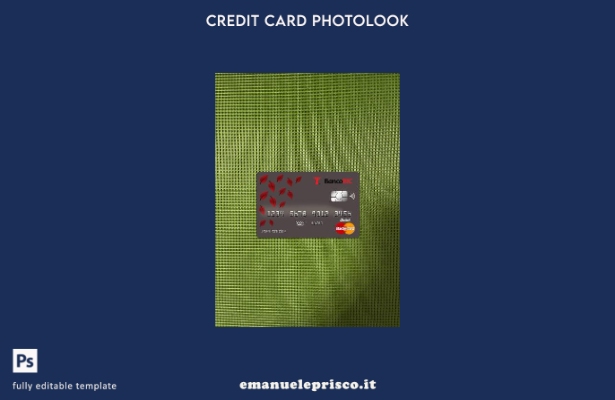 modello frontale photolook della carta master della banca Angola Banco BIC stile
